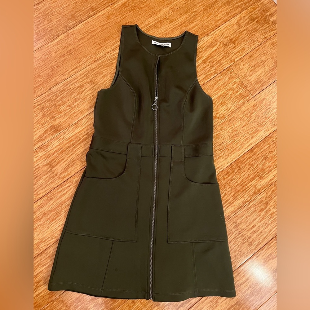 A&F Green Dress with Zipper
